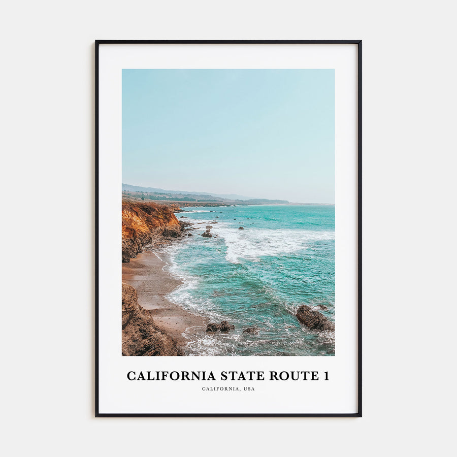 California State Route 1 Portrait Color Poster