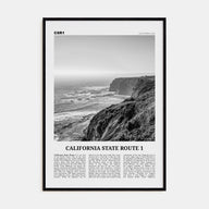 California State Route 1 Travel B&W Poster