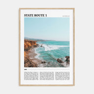 California State Route 1 Travel Color Poster