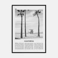 California Travel B&W No 2 Poster