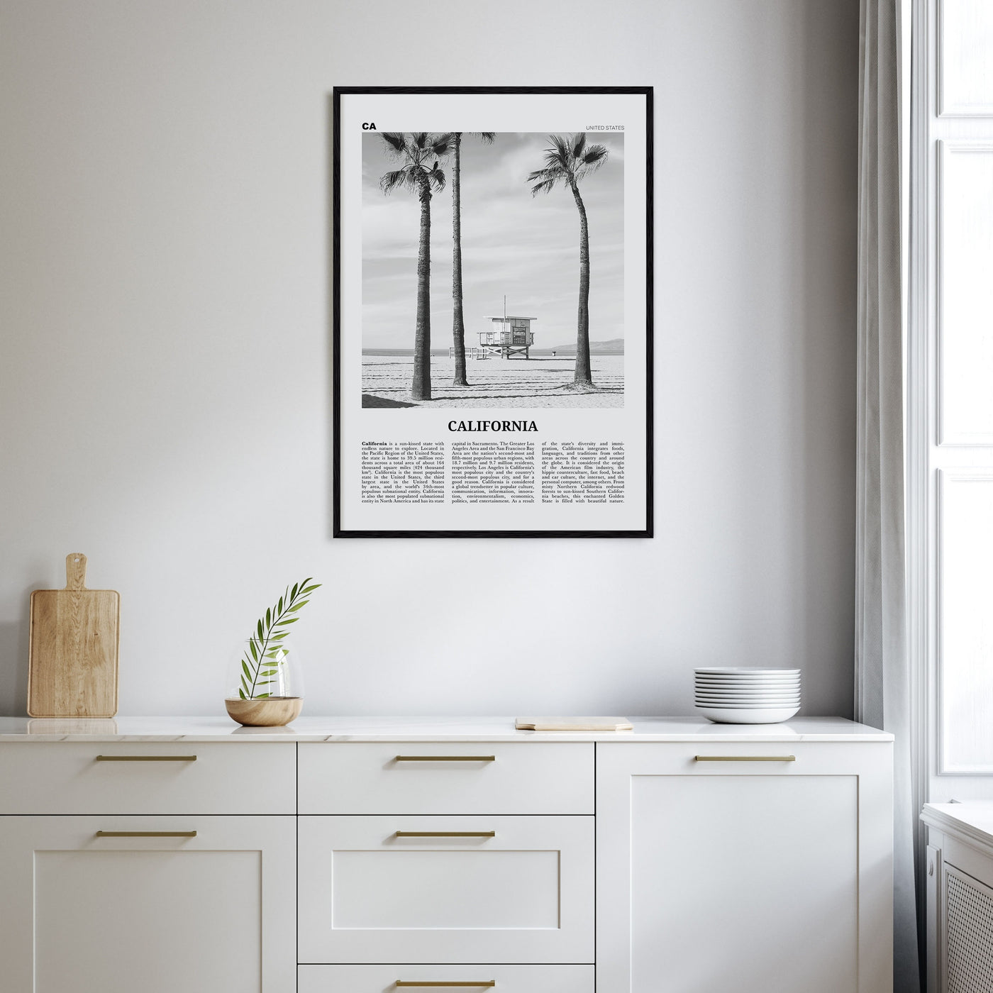 California Travel B&W No 2 Poster