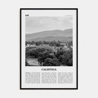 Calistoga Travel B&W Poster