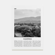 Calistoga Travel B&W Poster