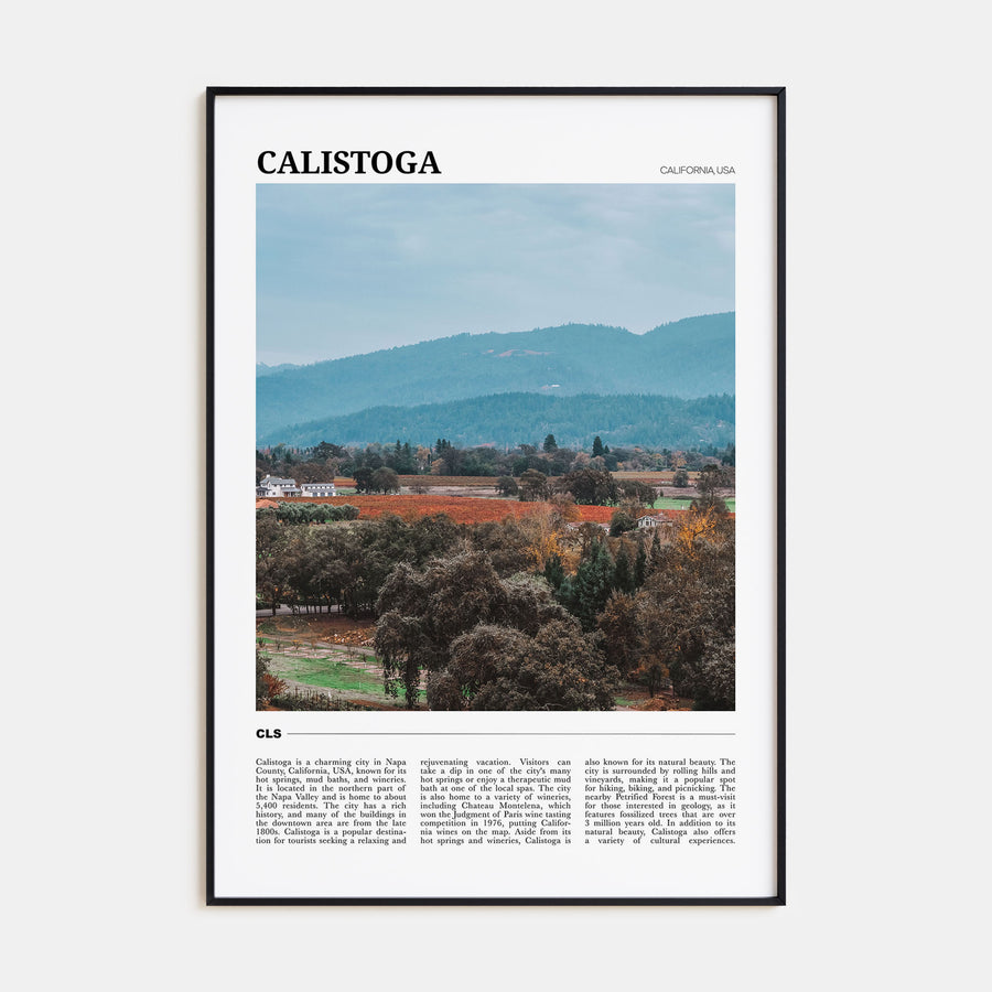 Calistoga Travel Color Poster