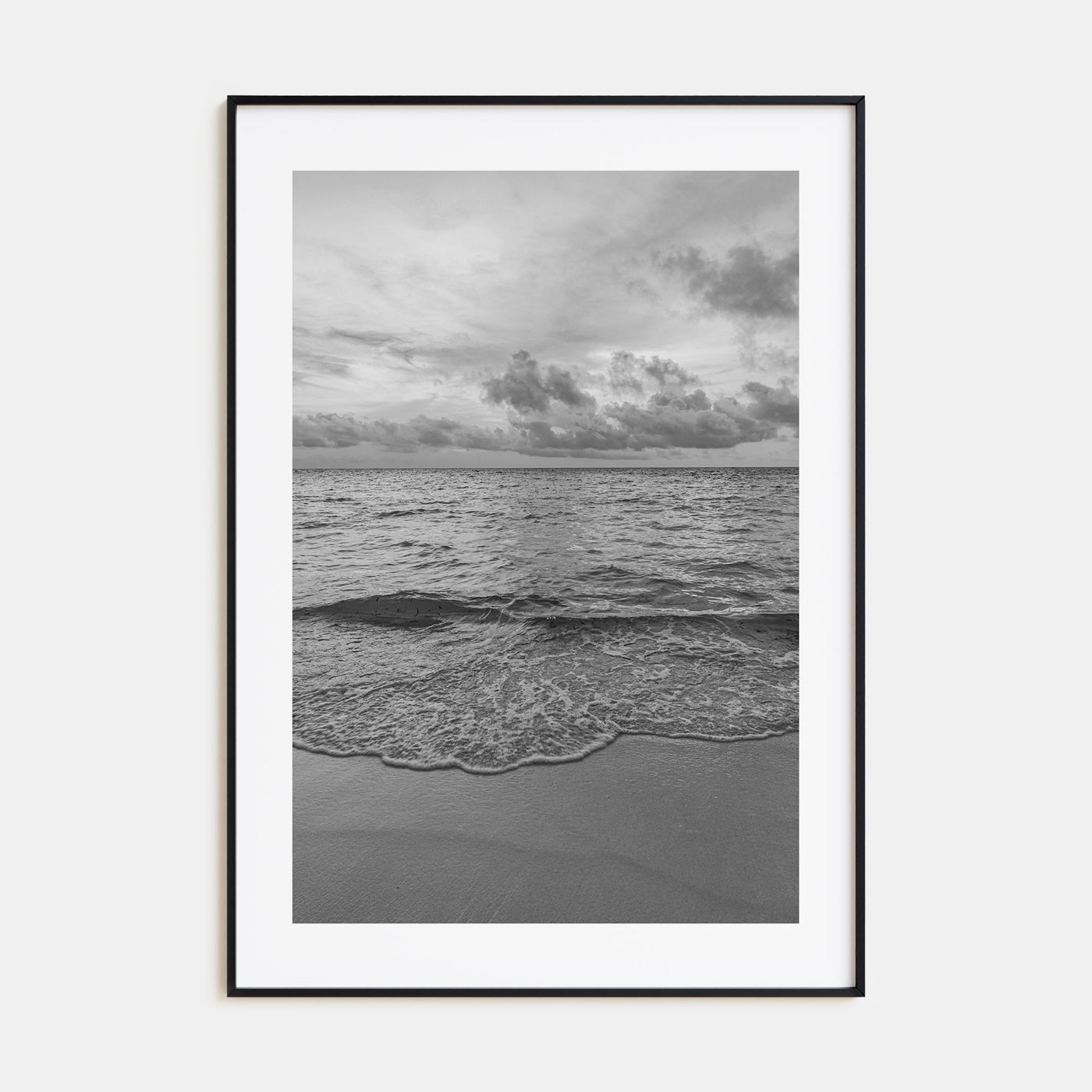 Calm Beach Photo B&W Poster