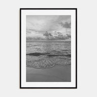 Calm Beach Photo B&W Poster