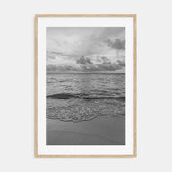 Calm Beach Photo B&W Poster