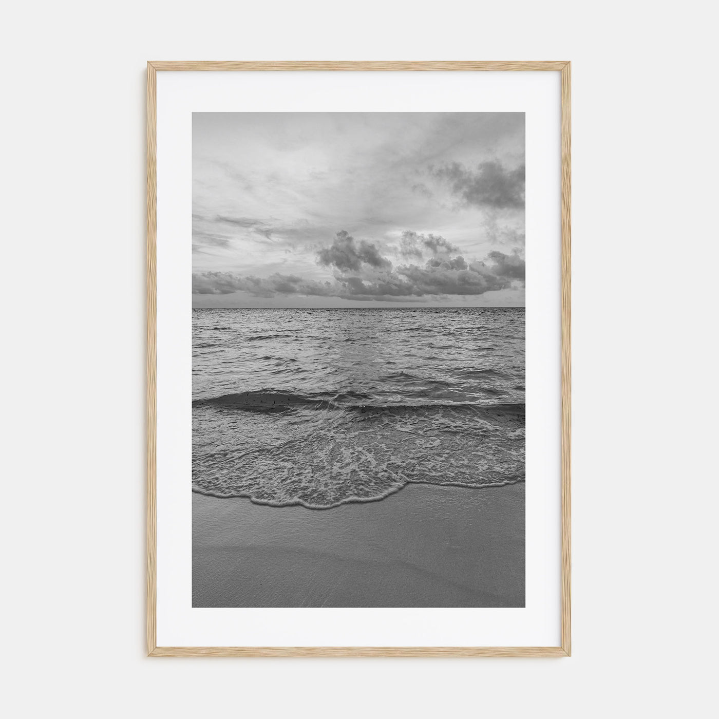 Calm Beach Photo B&W Poster