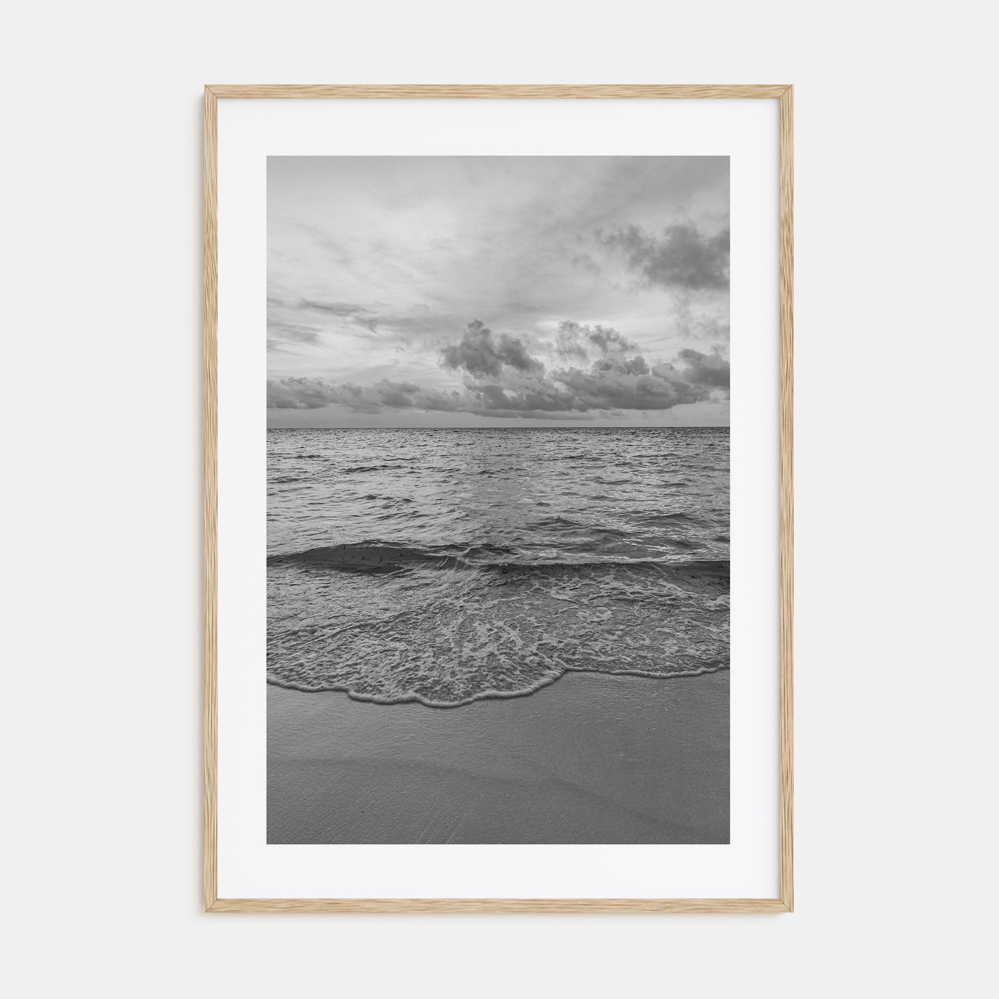 Calm Beach Photo B&W Poster