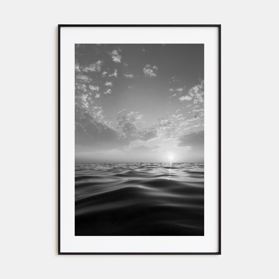 Calm Sunset Photo B&W Poster
