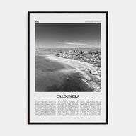 Caloundra Travel B&W Poster