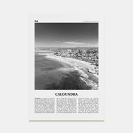 Caloundra Travel B&W Poster