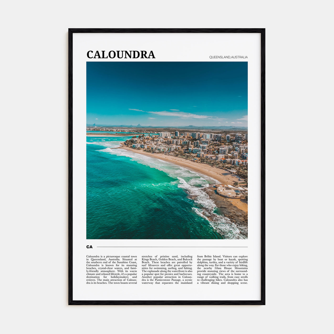 Caloundra Travel Color Poster