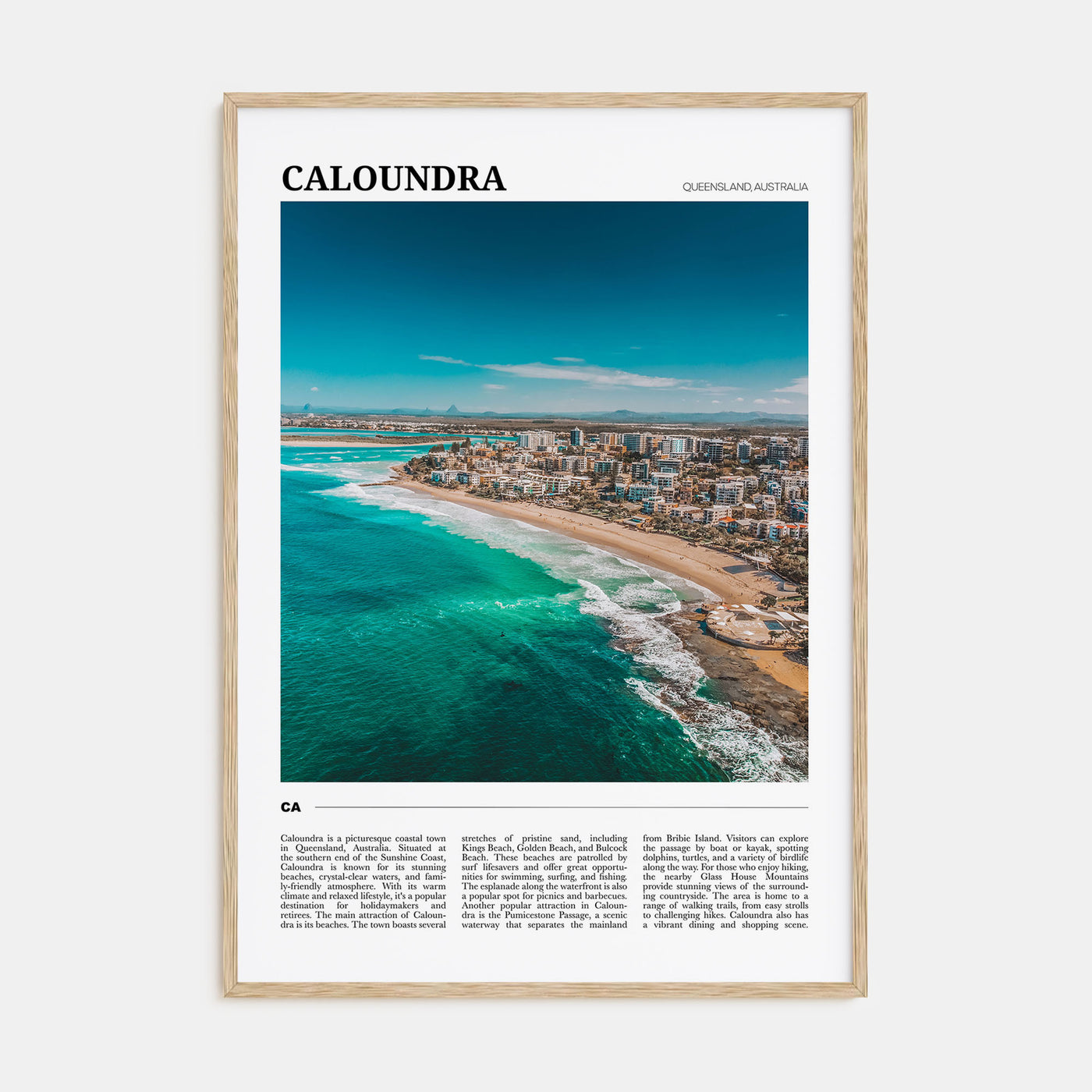 Caloundra Travel Color Poster