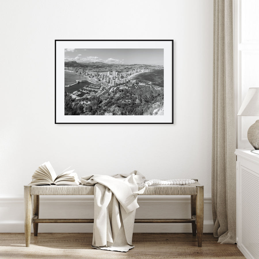 Calpe Landscape B&W Poster
