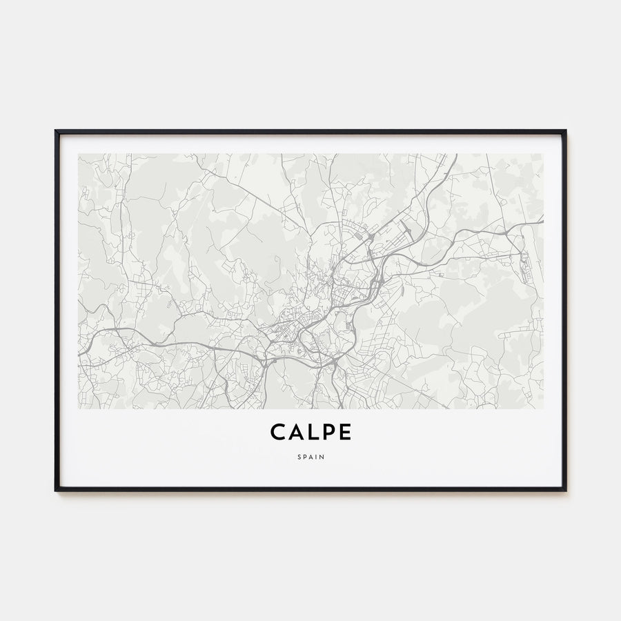 Calpe Map Landscape Poster