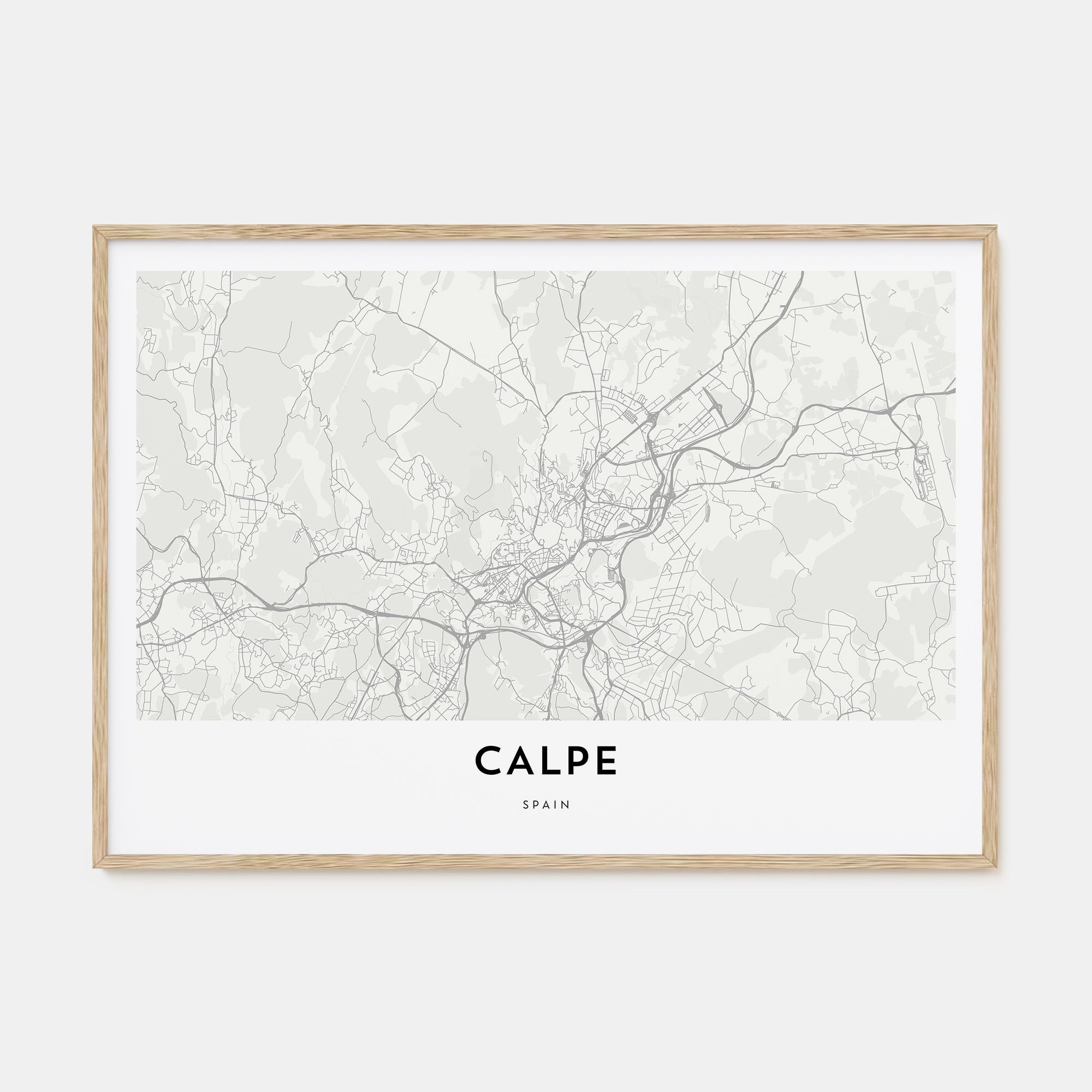 Calpe Map Landscape Poster
