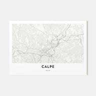 Calpe Map Landscape Poster