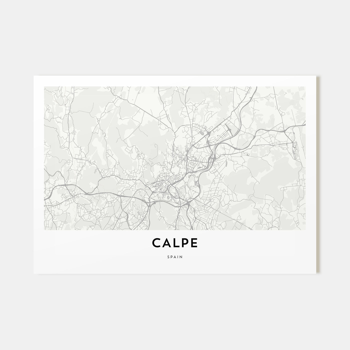 Calpe Map Landscape Poster