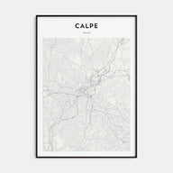 Calpe Map Portrait Poster