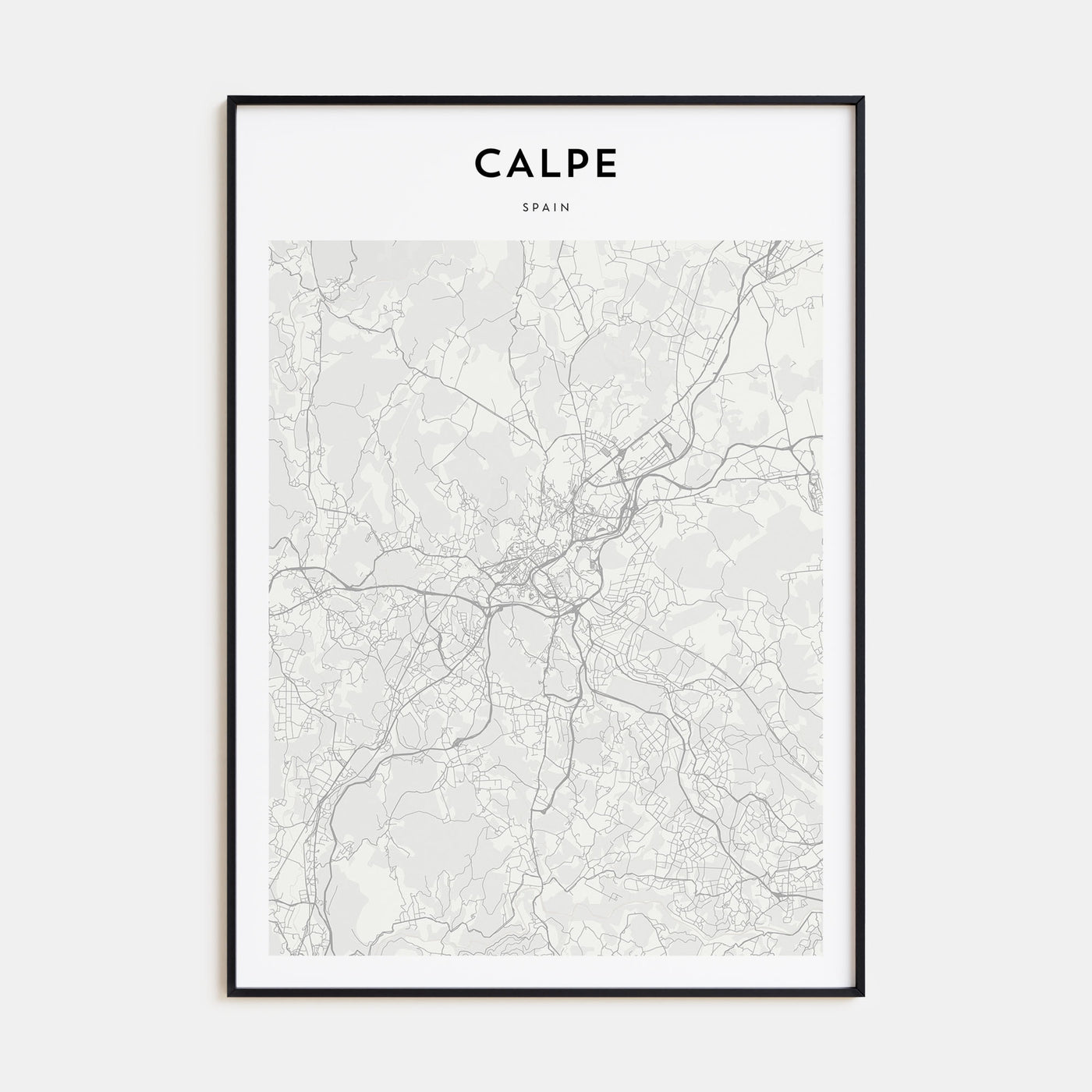 Calpe Map Portrait Poster