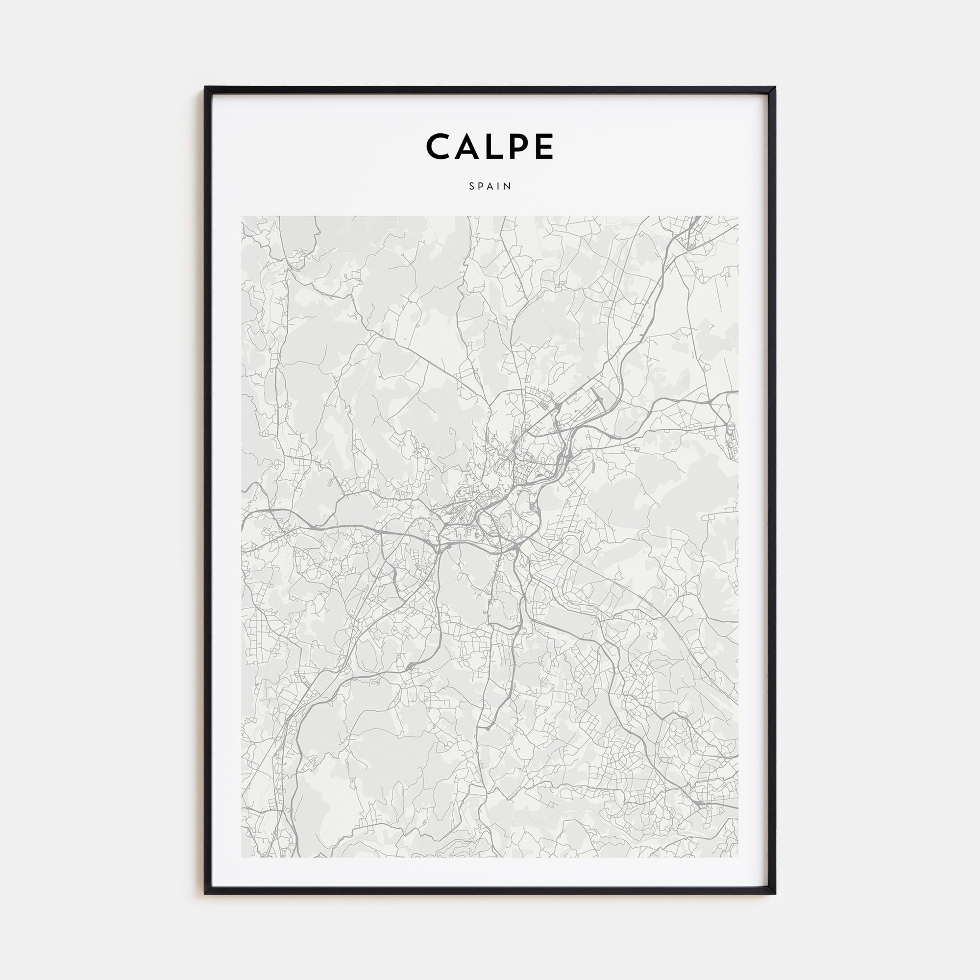 Calpe Map Portrait Poster