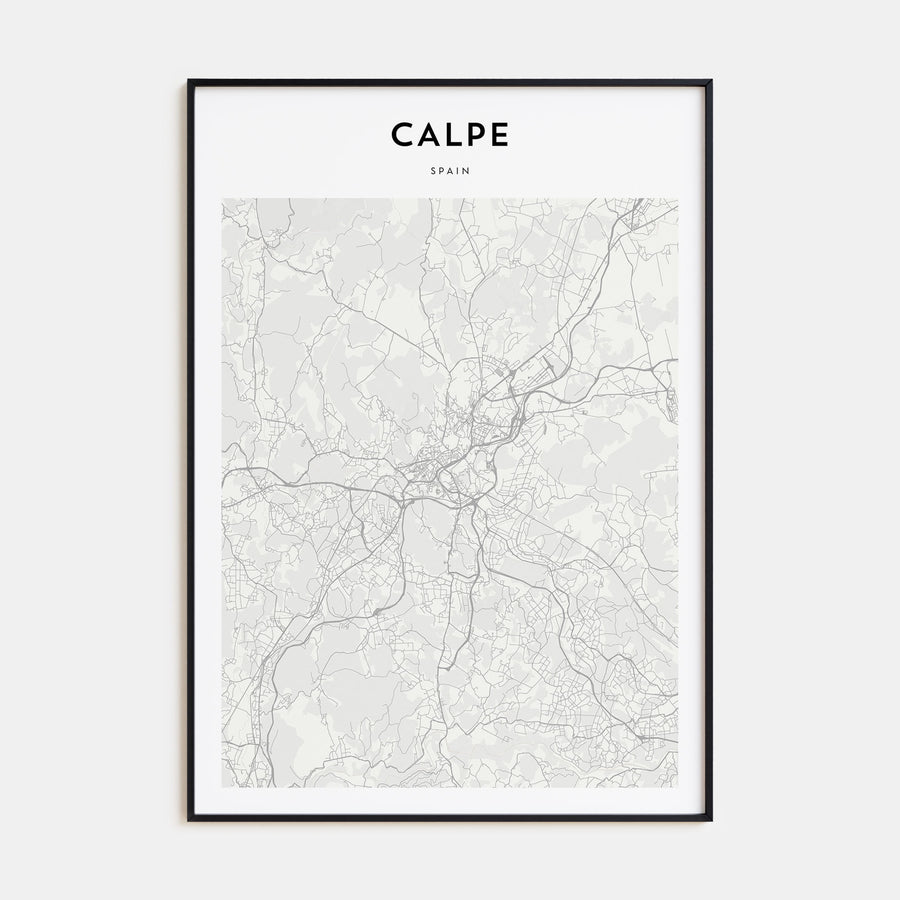 Calpe Map Portrait Poster