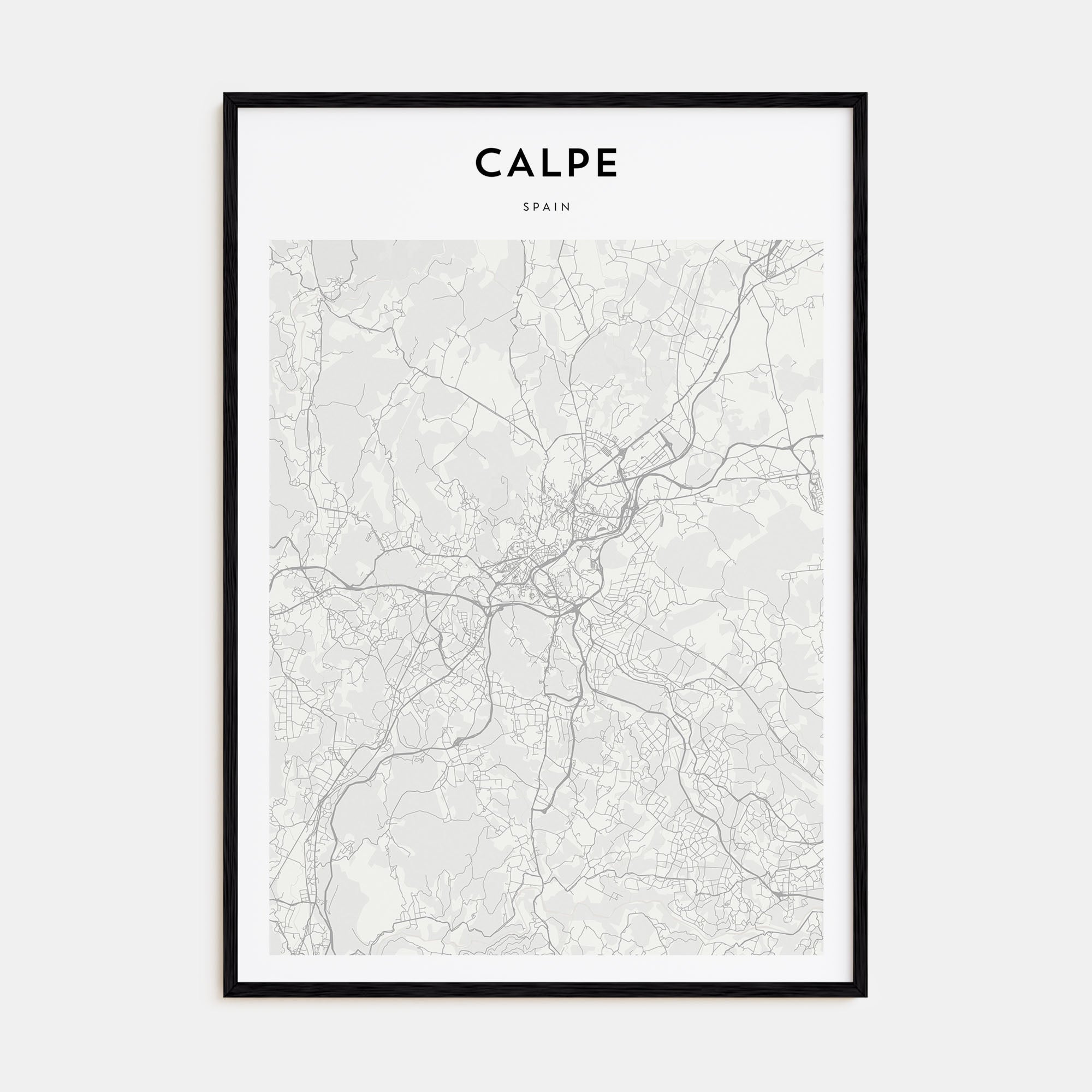 Calpe Map Portrait Poster