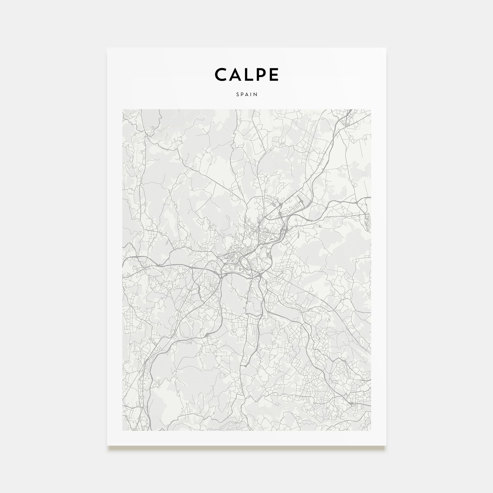 Calpe Map Portrait Poster
