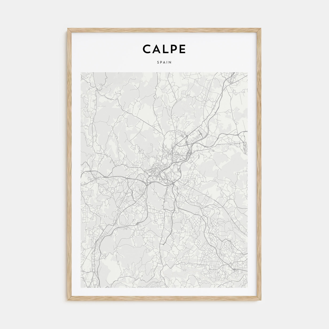 Calpe Map Portrait Poster