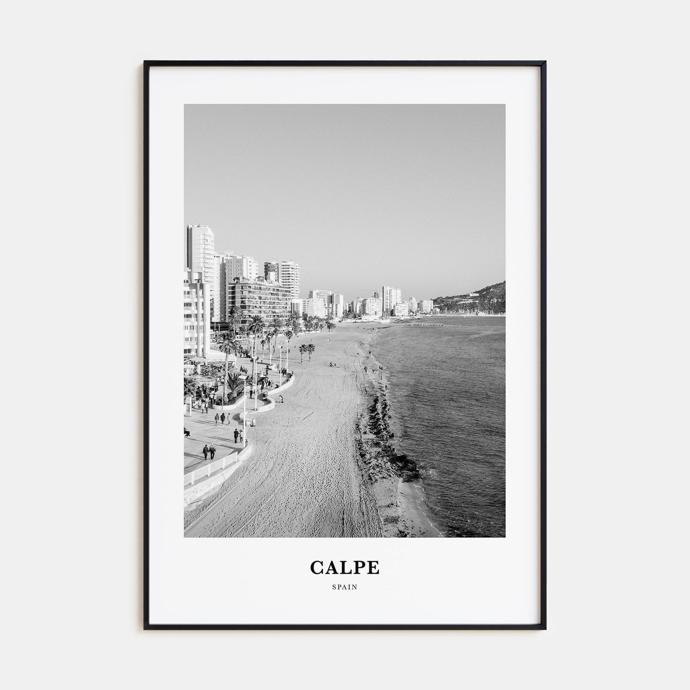 Calpe Portrait B&W Poster