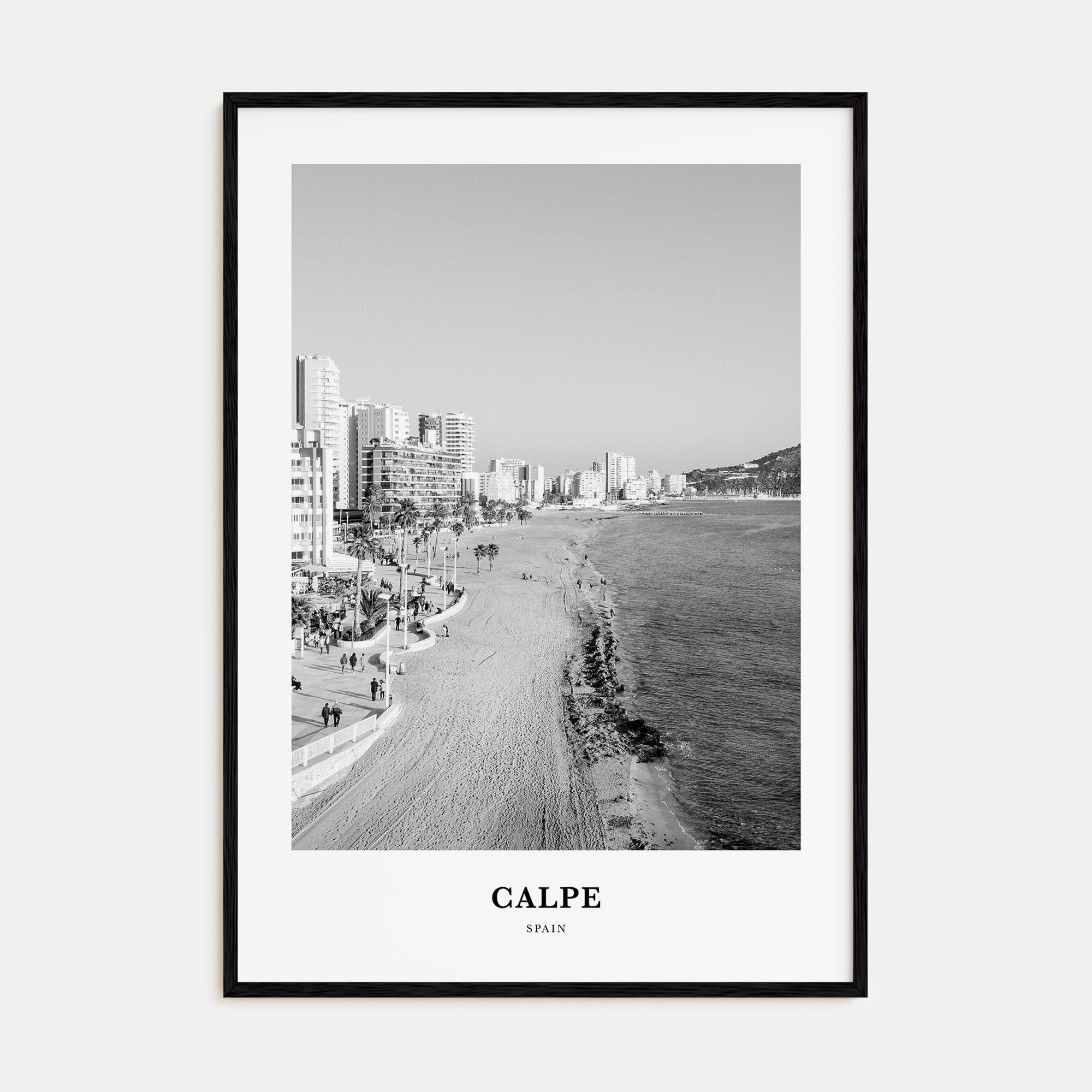 Calpe Portrait B&W Poster