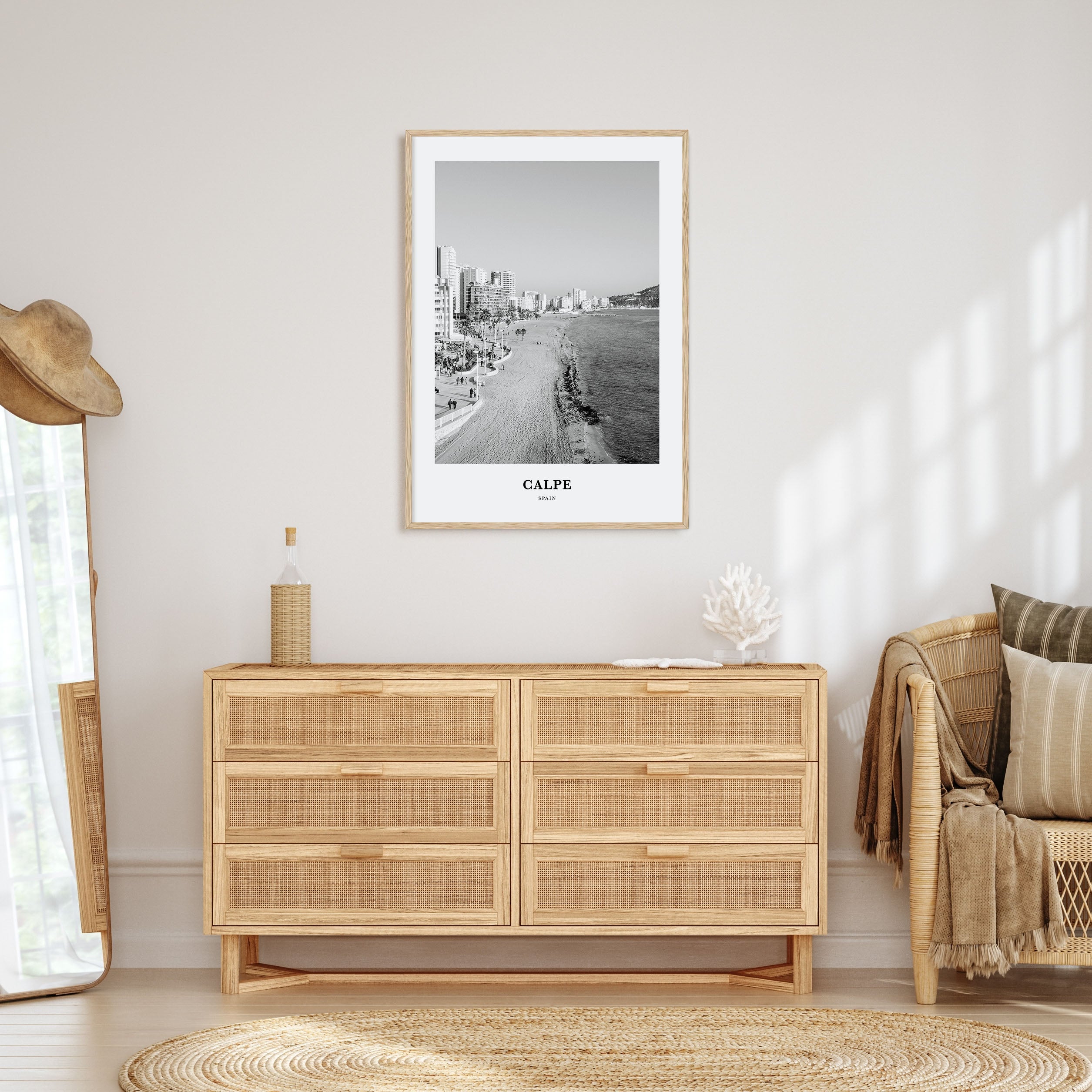 Calpe Portrait B&W Poster