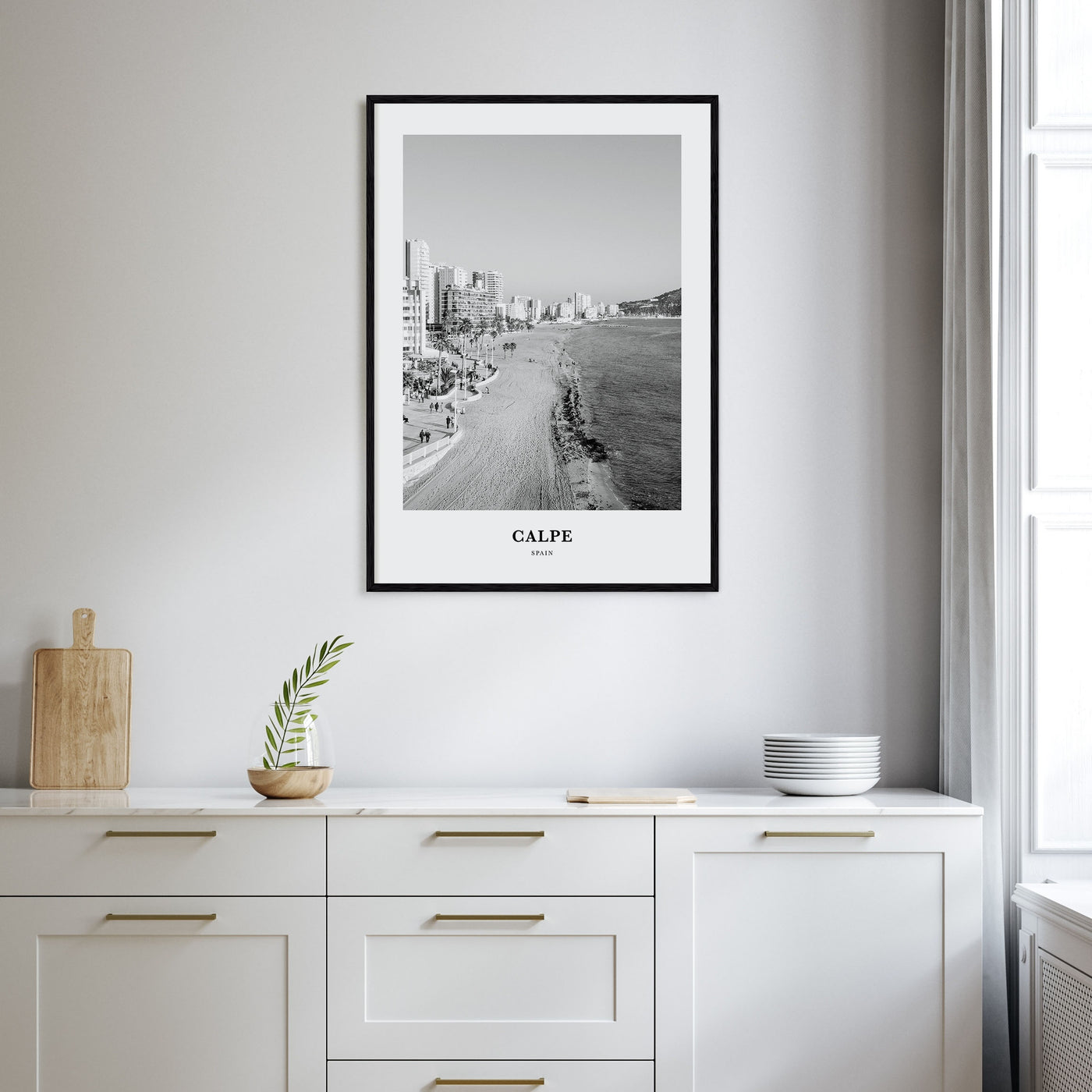 Calpe Portrait B&W Poster