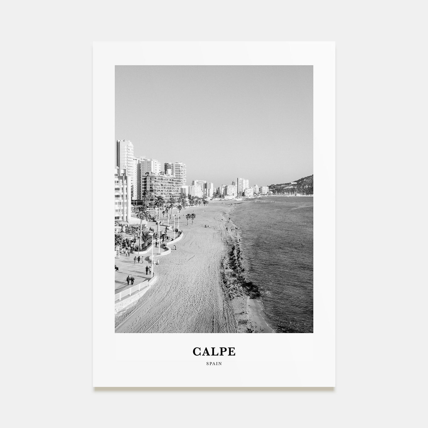 Calpe Portrait B&W Poster