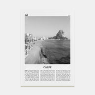 Calpe Travel B&W Poster