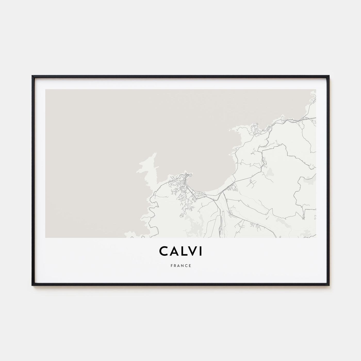 Calvi Map Landscape Poster