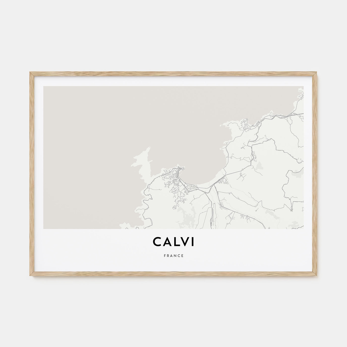 Calvi Map Landscape Poster