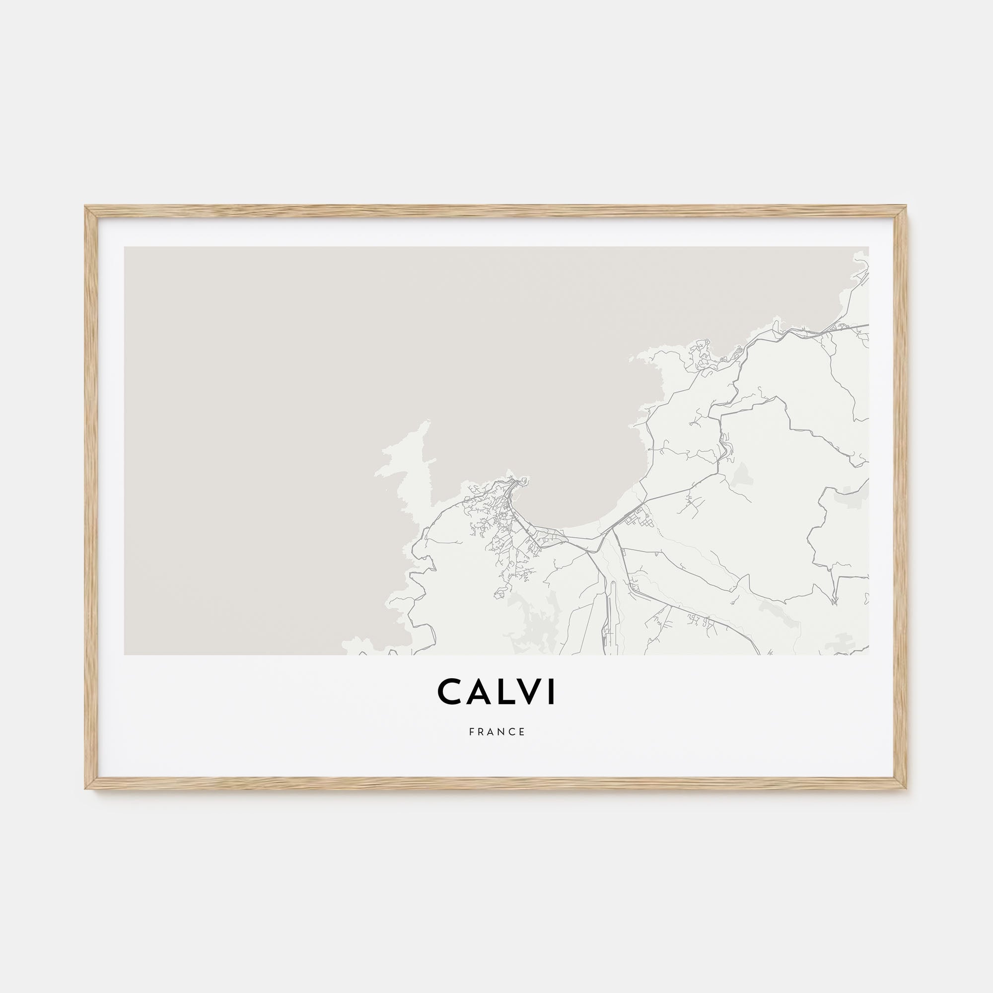 Calvi Map Landscape Poster