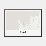 Calvi Map Landscape Poster