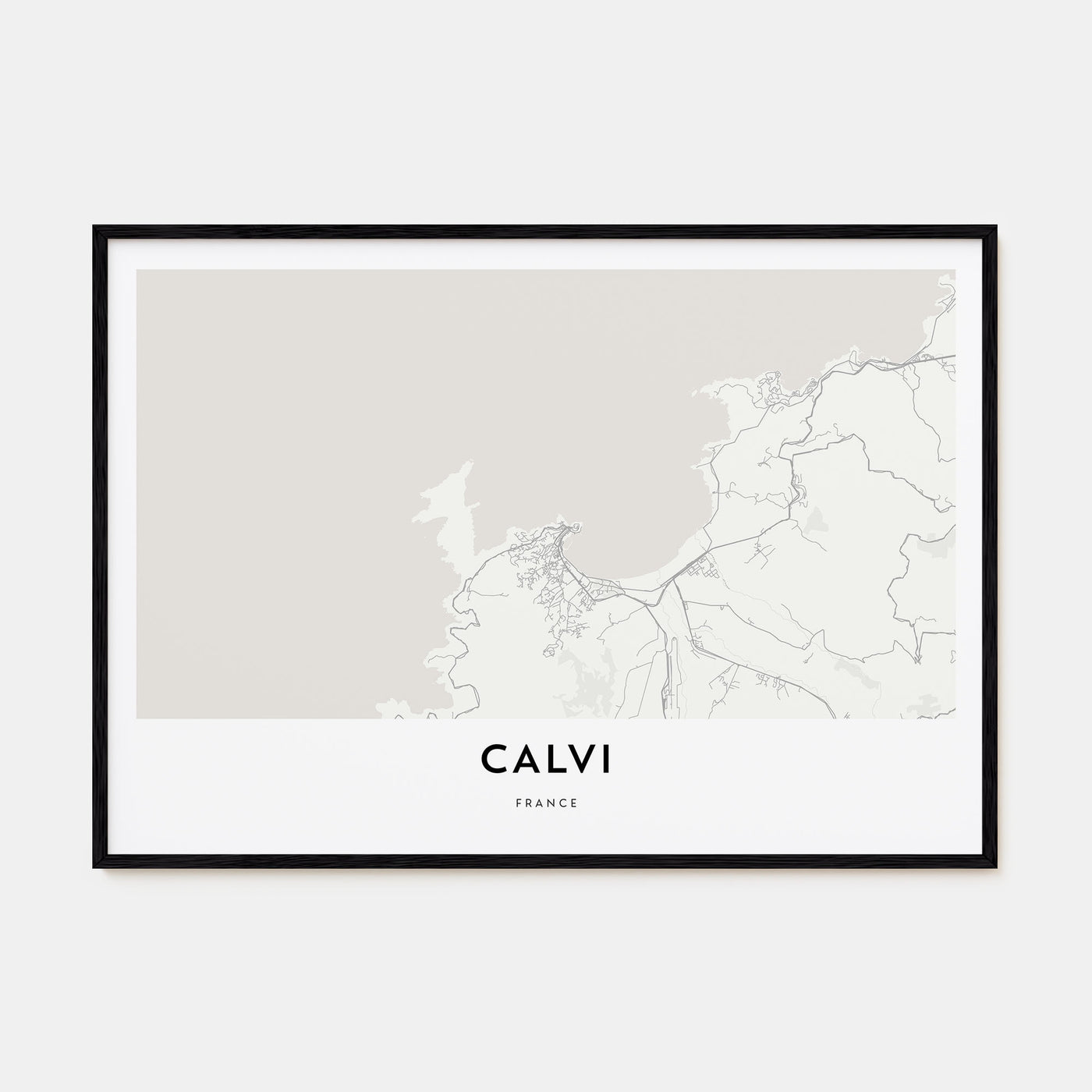 Calvi Map Landscape Poster