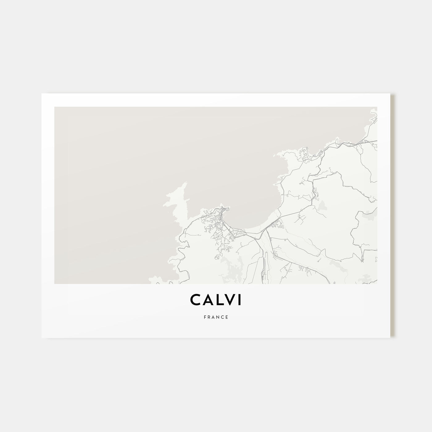 Calvi Map Landscape Poster