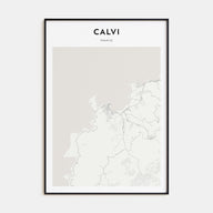 Calvi Map Portrait Poster