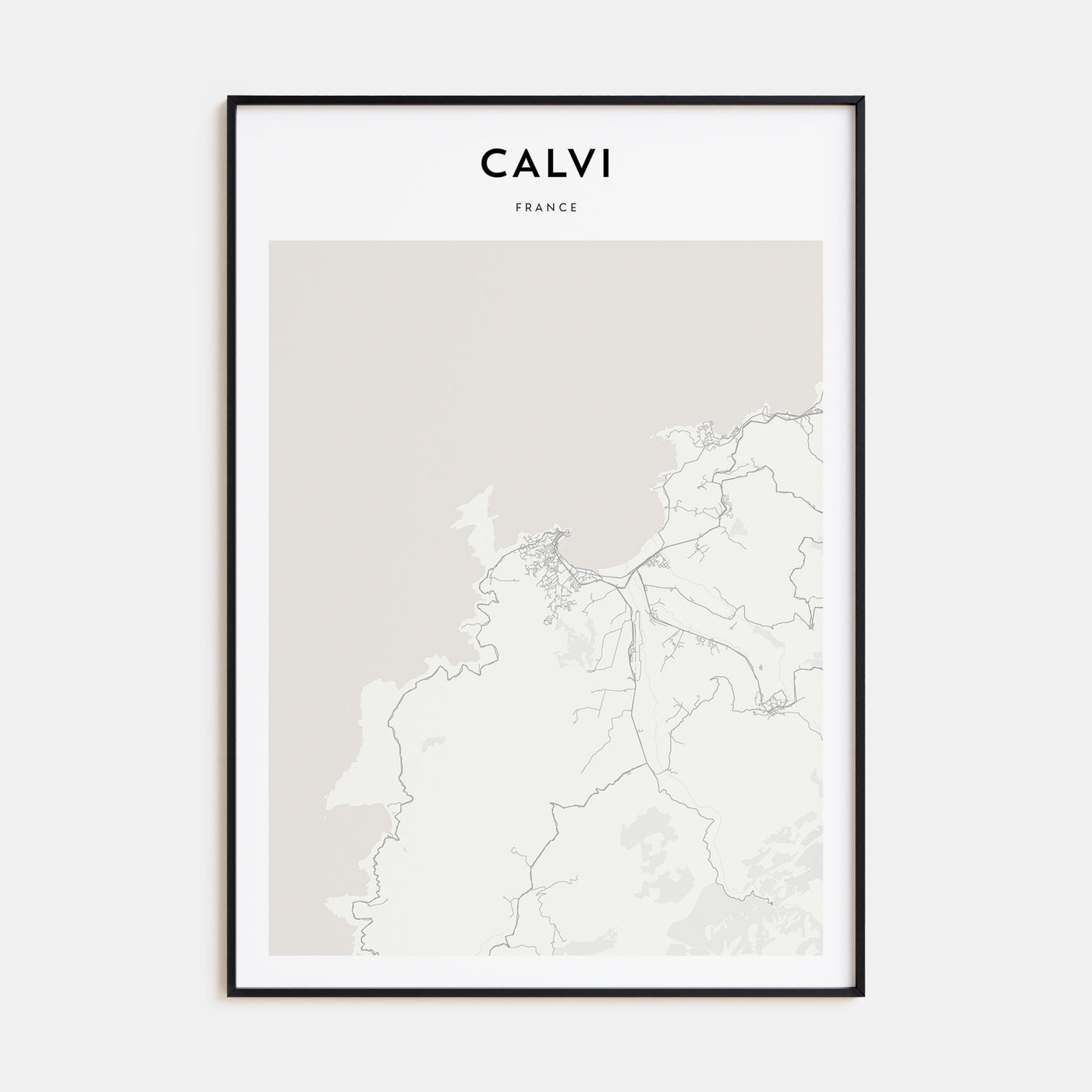 Calvi Map Portrait Poster