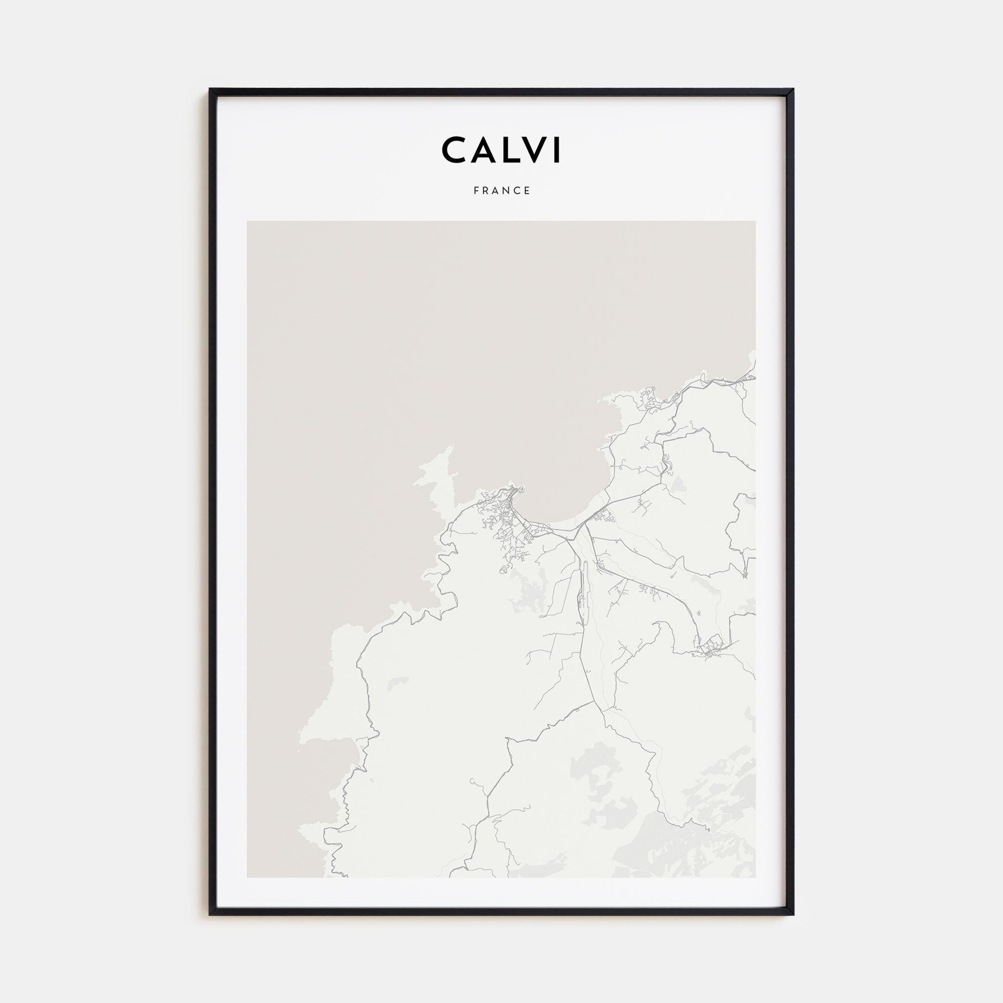 Calvi Map Portrait Poster