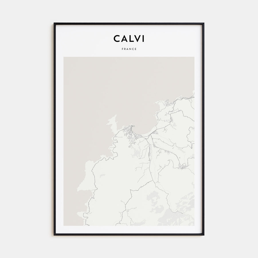 Calvi Map Portrait Poster