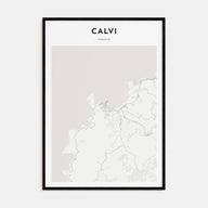 Calvi Map Portrait Poster