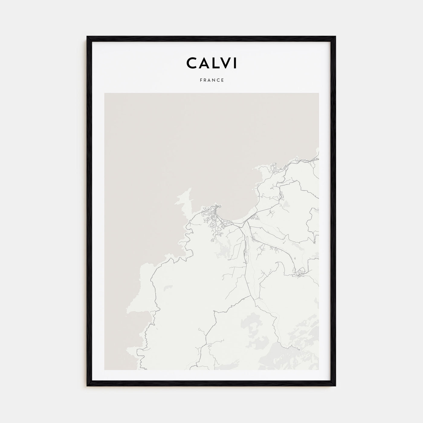 Calvi Map Portrait Poster