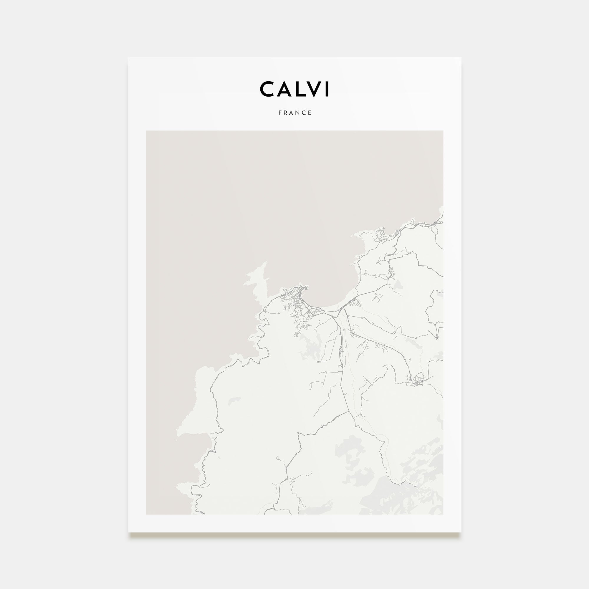 Calvi Map Portrait Poster