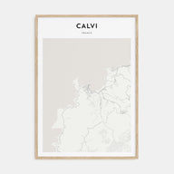 Calvi Map Portrait Poster